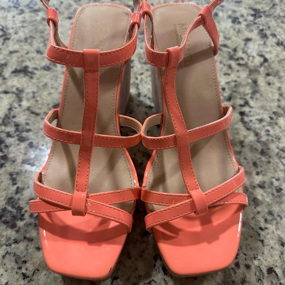 Stylish Coral Strappy Sandals
